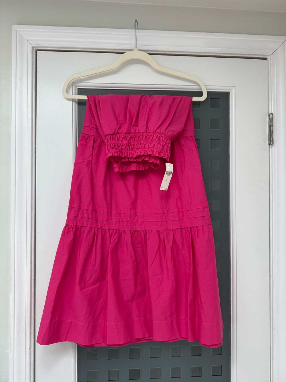 Maeve Hot Pink Strapless Tiered Skirt